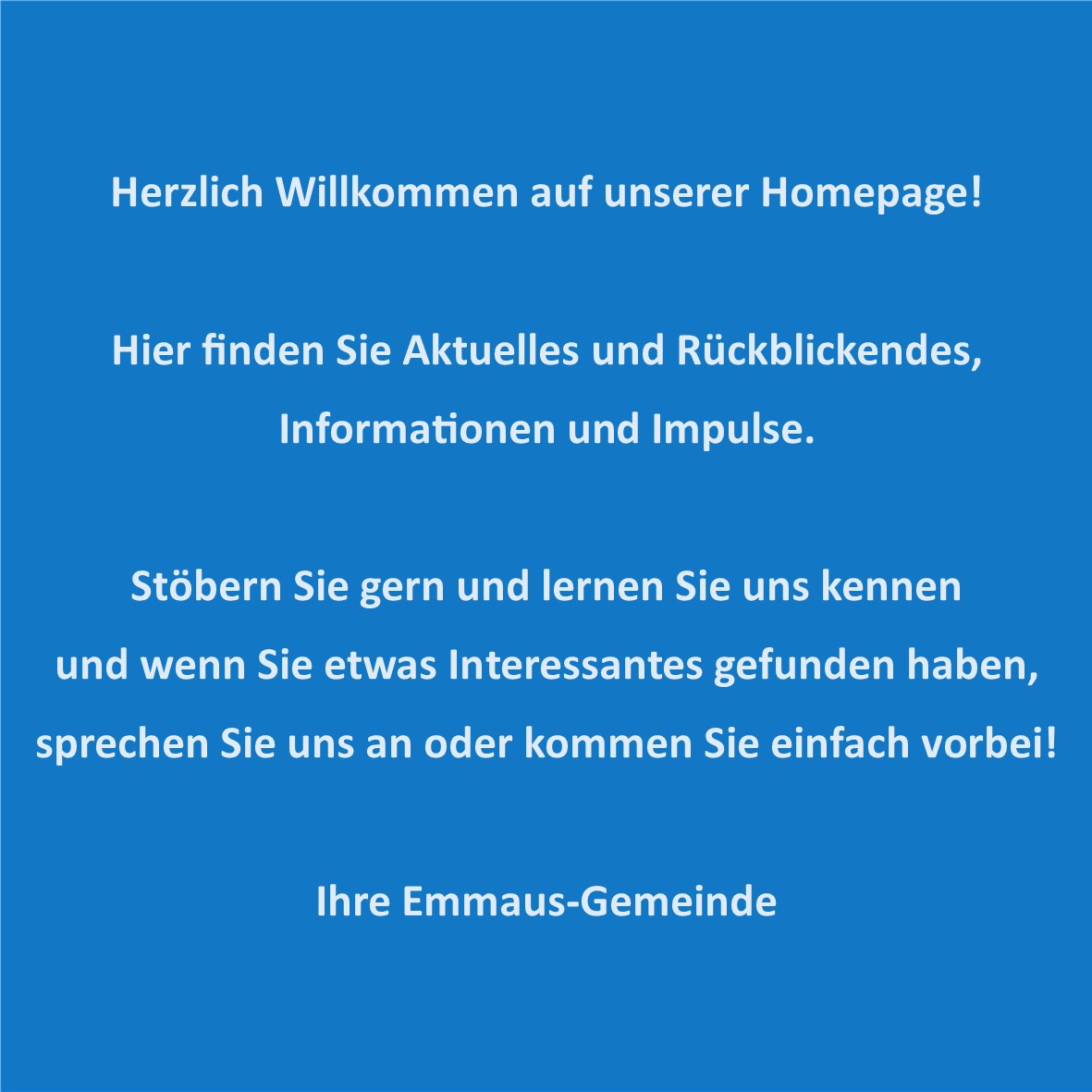 Begrüßung Homepage I